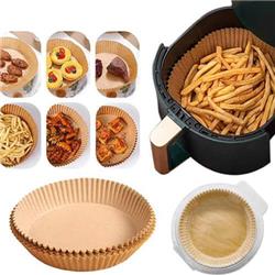 ورق نسوز شیرینی‌ پزی مدل کاغذ سرخکن هواپز Air fryer مجموعه 50 عددی
