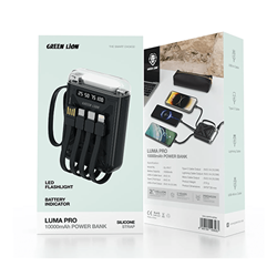 پاور بانک لوما پرو 10000 میلی‌آمپر گرین لاین LUMA PRO 10000MAH POWER BANK