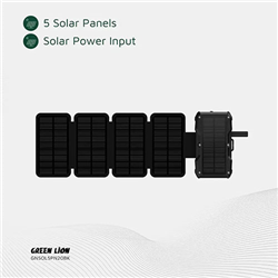 قیمت پاور بانک با صفحه خورشیدی گرین لاین Green Lion Solar 5-Panel 20000mAh Power Bank PD20W