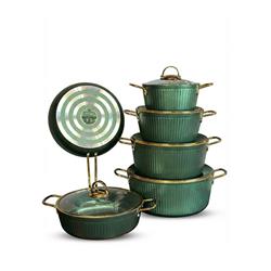 خرید سرویس قابلمه 11 پارچه برند kzp مدل آلما از جنس گرانیت 