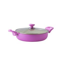 تابه دو دسته عروس مدل پارمیس سایز 22 تا 32 رنگ صورتی 