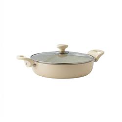 تابه دو دسته عروس مدل پارمیس سایز 22 تا 32 رنگ کرمی 