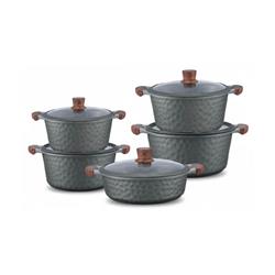 خرید سرویس قابلمه 10پارچ گرانیت رویال کینگ مدلROSHA-1616