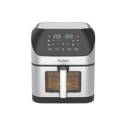 سرخ کن تکنو مدل TE-555 با ظرفیت 8 لیتر و طراحی مدرن مشکی
