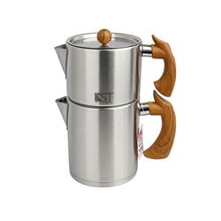 کتری و قوری کی اس تی مدل 2022D دسته چوبی