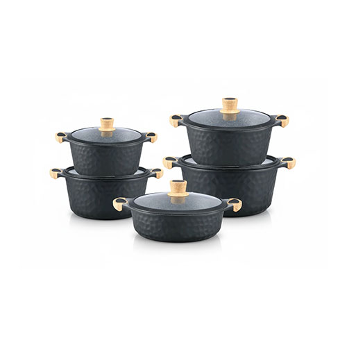 سرویس قابلمه 10پارچ گرانیت رویال کینگ مدلROSHA-1616