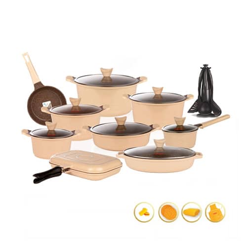 سرویس قابلمه ۳۰ پارچه گرانیت کاندید مدل اوشن