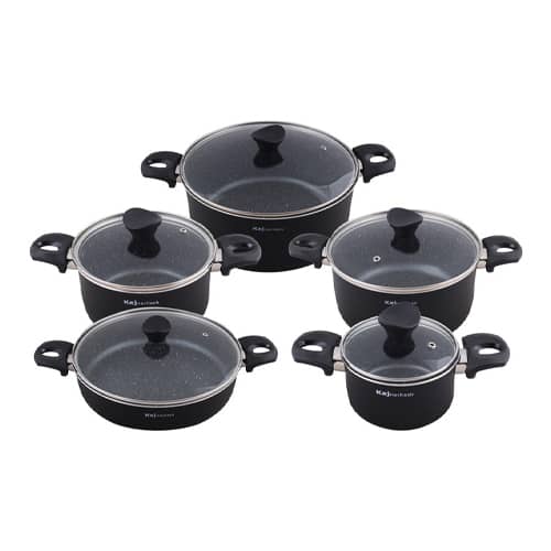 سرویس قابلمه 11پارچه کاج تفلون مدل آریسا