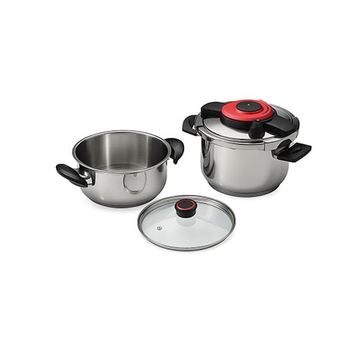 زودپز دوقلو تکنو با ظرفیت 4 و 6 لیتر مدل 1458 