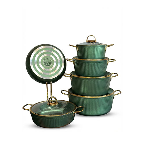 سرویس قابلمه 11 پارچه برند kzp مدل آلما 