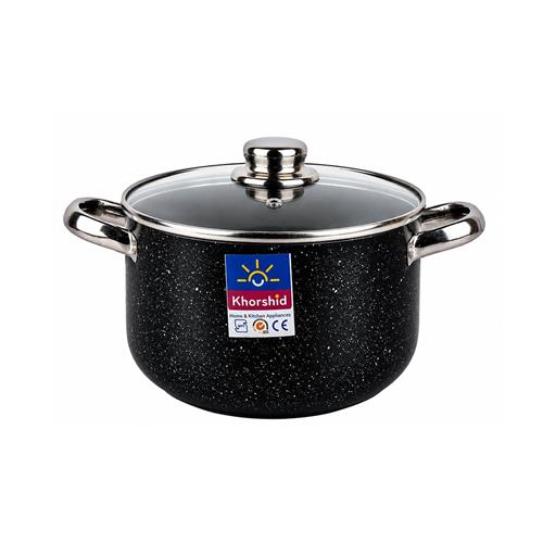 قابلمه دو دسته گرانیتی خورشید سایز 30